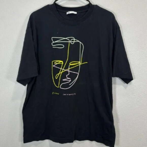 Zara Other - Zara Essence Individuality t shirt graphic black face art